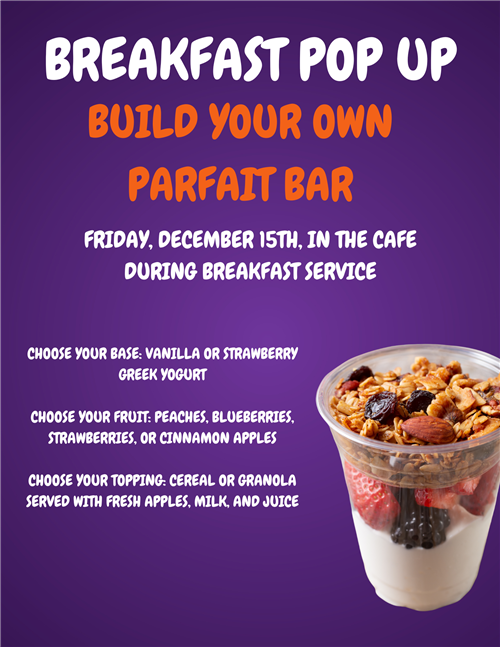 breakfast parfait pop up